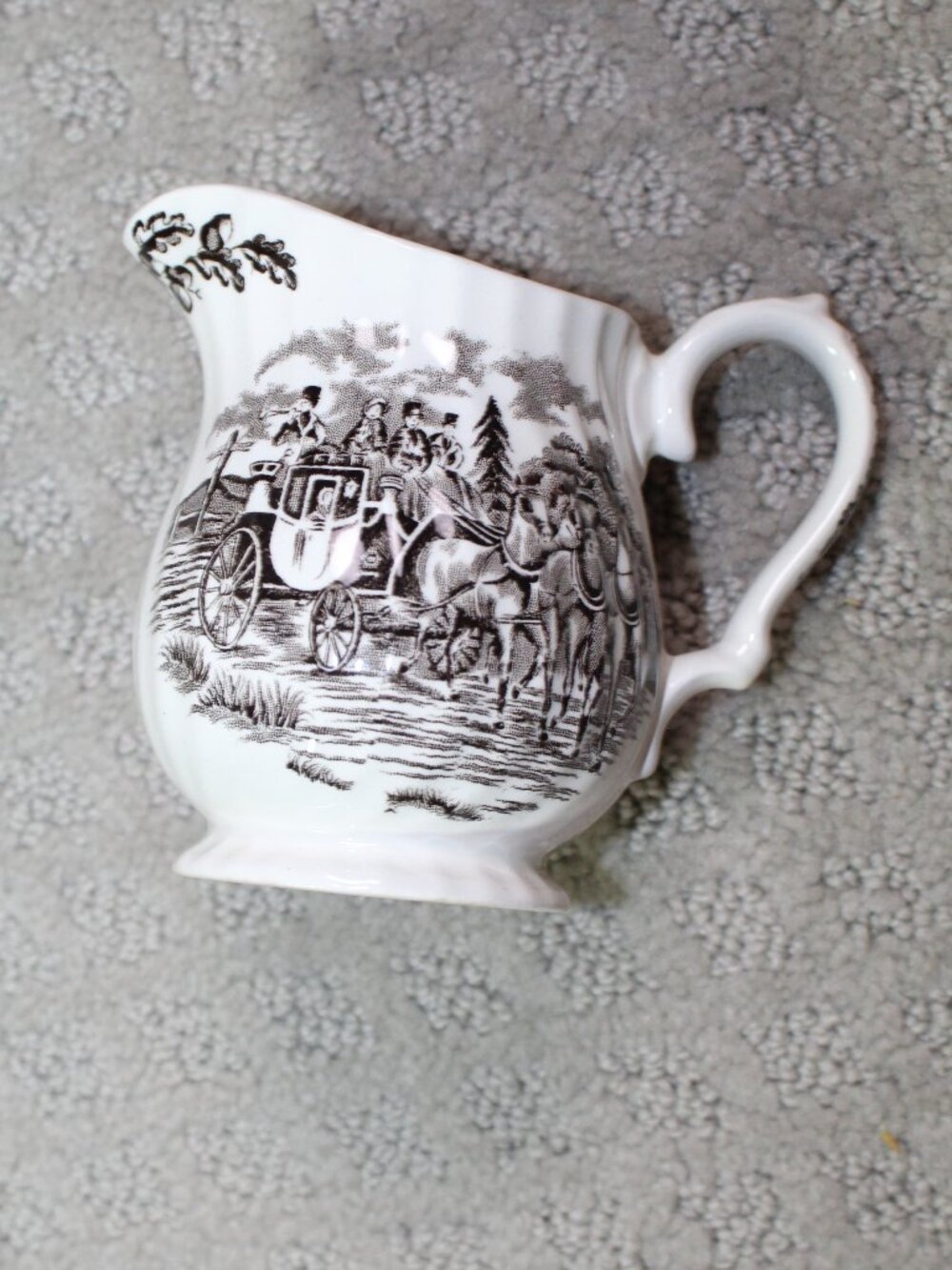 Vintage Royal Mail Staffordshire Ware Brown & Ivory Colored Creamer